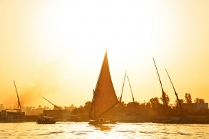 original Sonnenuntergang Nil